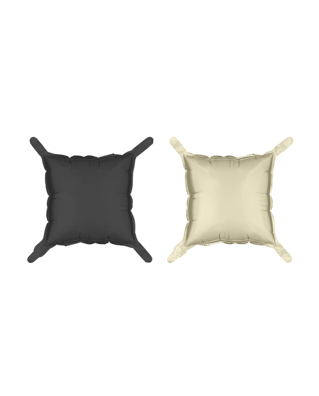 Globo Foil Cuadrado Negro/Crema 35X35cm ***OFERTA DTO NO ACUMULABLE