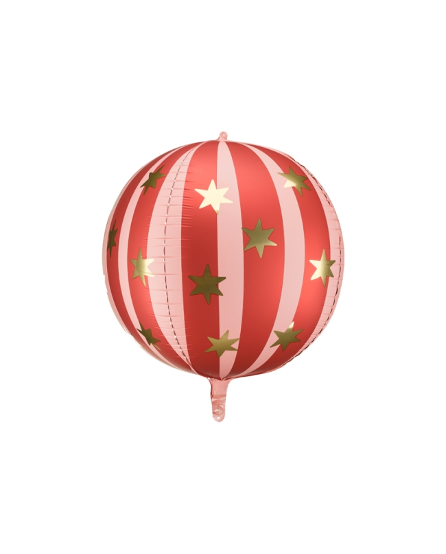 Globo Foil Bola Roja Estrellada 75cm ***OFERTA DTO NO ACUMULABLE