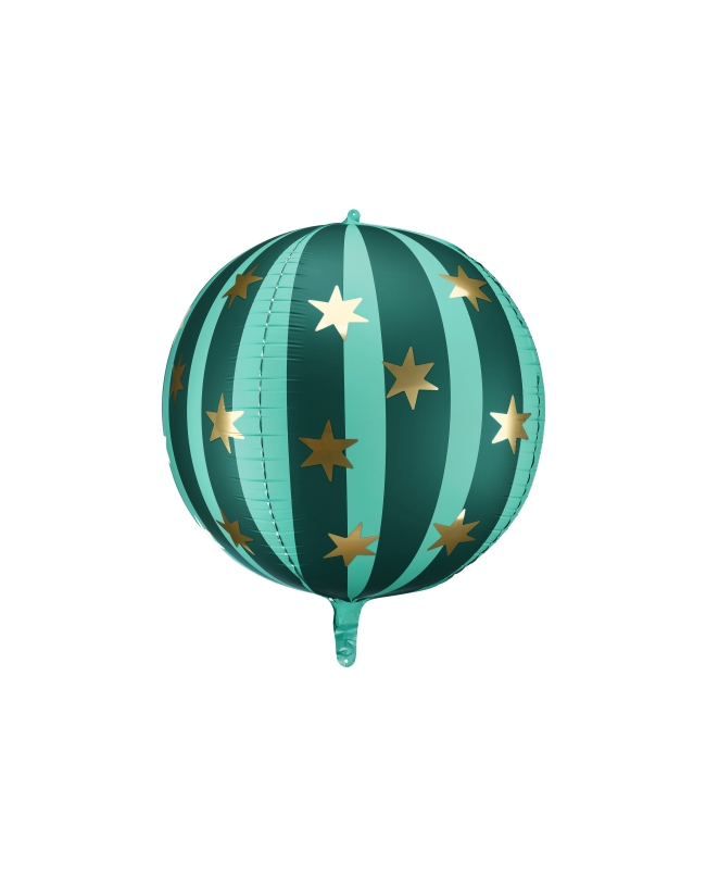 Globo Foil Bola Verde Estrellada 75cm ***OFERTA DTO NO ACUMULABLE