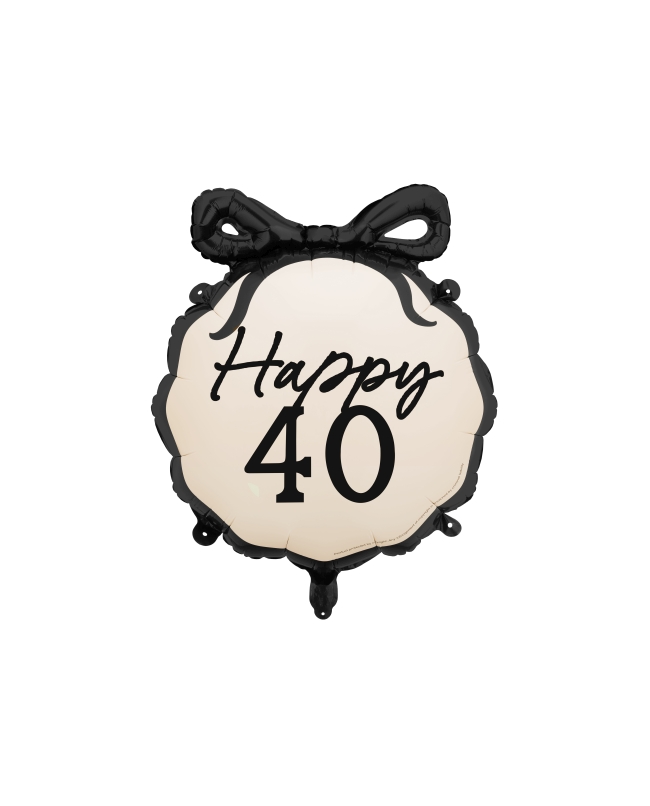 Globo Foil Elegante Happy 40 47 X 45cm ***OFERTA DTO NO ACUMULABLE