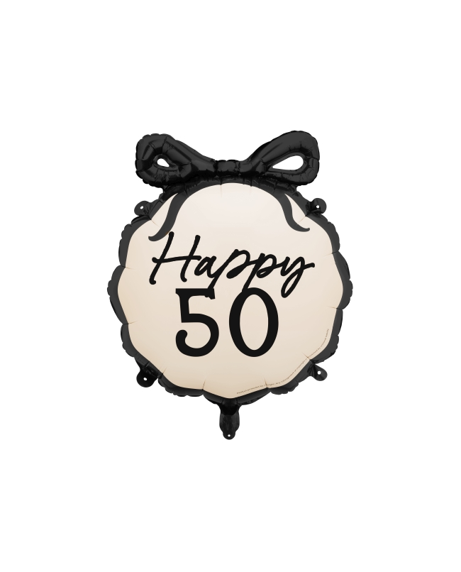 Globo Foil Elegante Happy 50 47 X 45cm ***OFERTA DTO NO ACUMULABLE