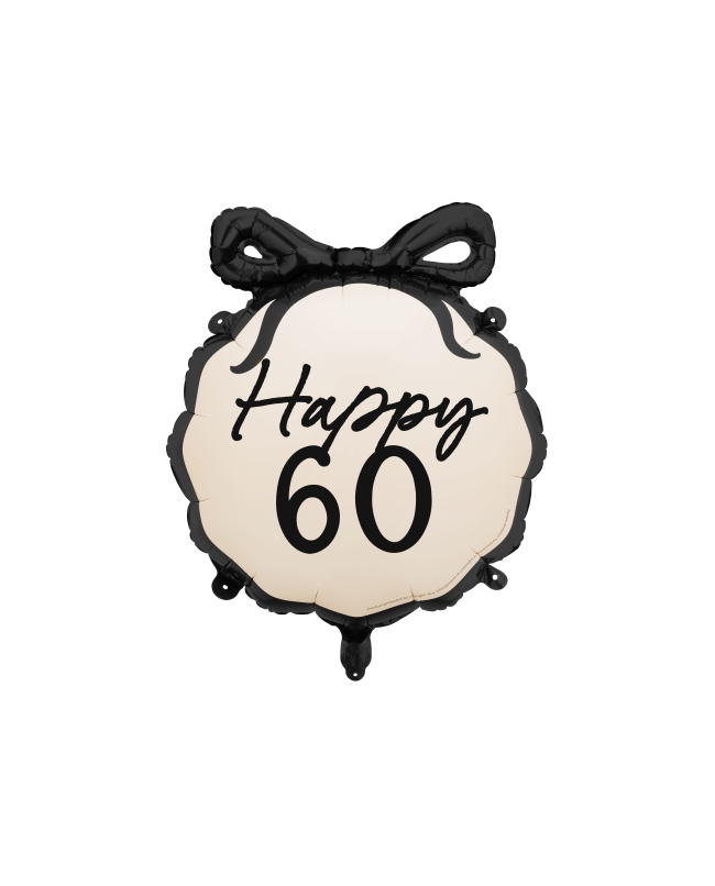 Globo Foil Elegante Happy 60 47 X 45cm ***OFERTA DTO NO ACUMULABLE
