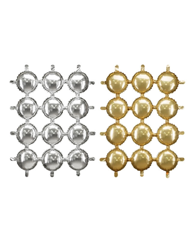 Globo Foil Fondo Pared Circulos Oro/Plata 78X107cm ***OFERTA DTO NO ACUMULABLE