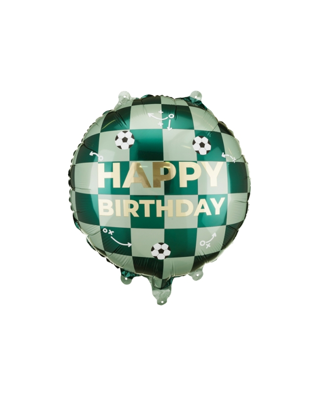 Globo Foil Happy Bday Futbol 35cm ***OFERTA DTO NO ACUMULABLE