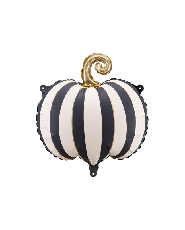 Globo Foil Calabaza Blanco/Negro Rayas 39X38cm ***OFERTA DTO NO ACUMULABLE