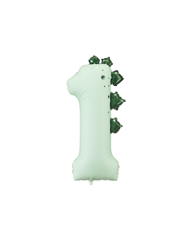 Globo Foil Numero 1 Dinosaurio 92cm ***OFERTA DTO NO ACUMULABLE