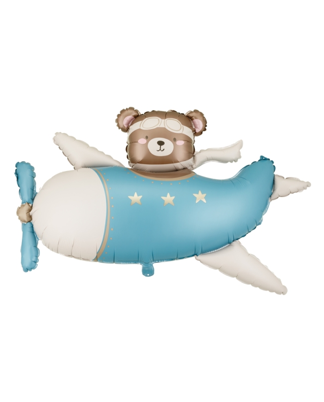 Globo Foil Oso Avion Azul Claro 94X61cm ***OFERTA DTO NO ACUMULABLE