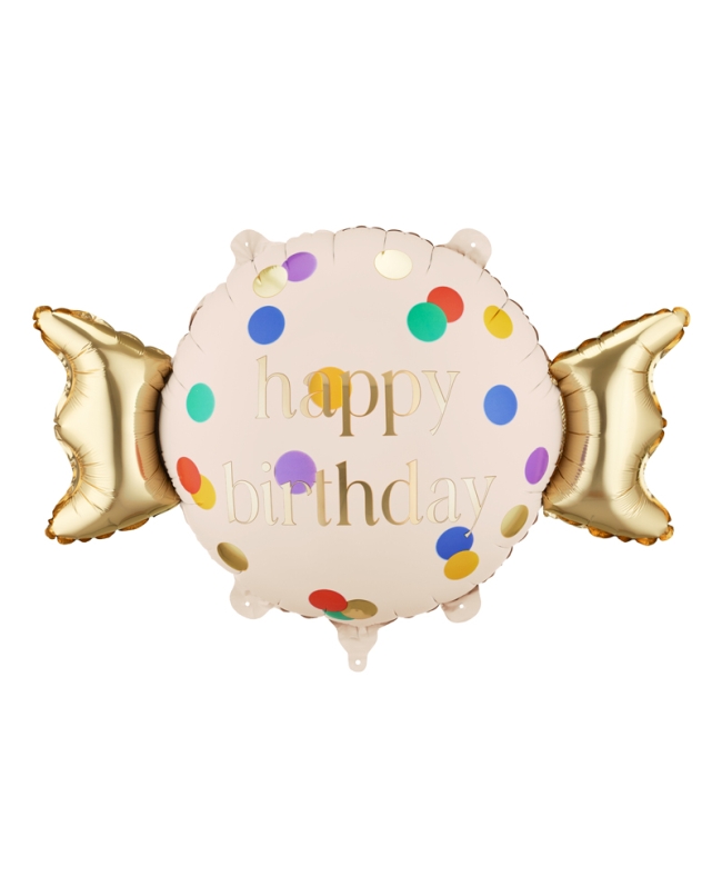 Globo Foil Caramelo Happy Bday 61X37cm ***OFERTA DTO NO ACUMULABLE