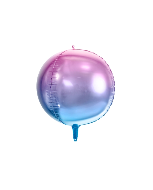 Globo Foil Esfera Ombre Violeta Y Azul 35cm ***OFERTA DTO NO ACUMULABLE