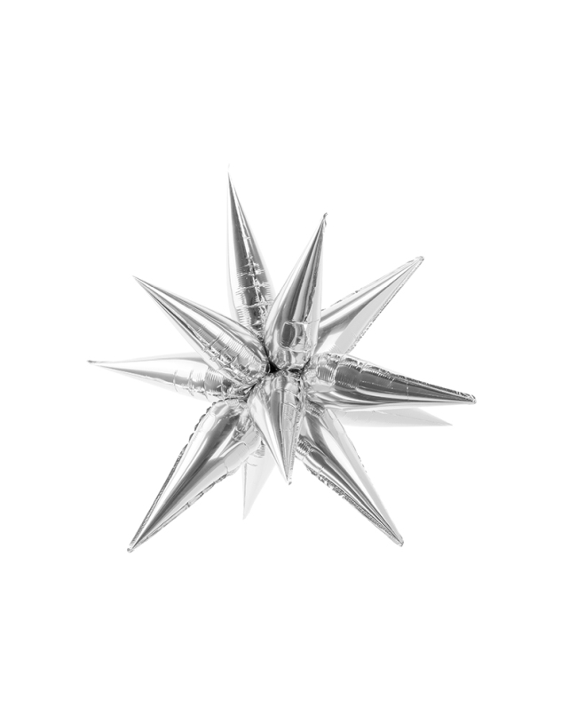 Globo Foil Estrella 3D Plata 95cm ***OFERTA DTO NO ACUMULABLE