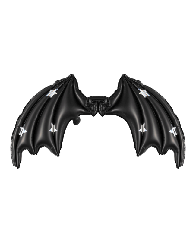 Globo Foil Alas Murcielago Negro Mate Estrellas 85 X 50cm ***OFERTA DTO NO ACUMULABLE