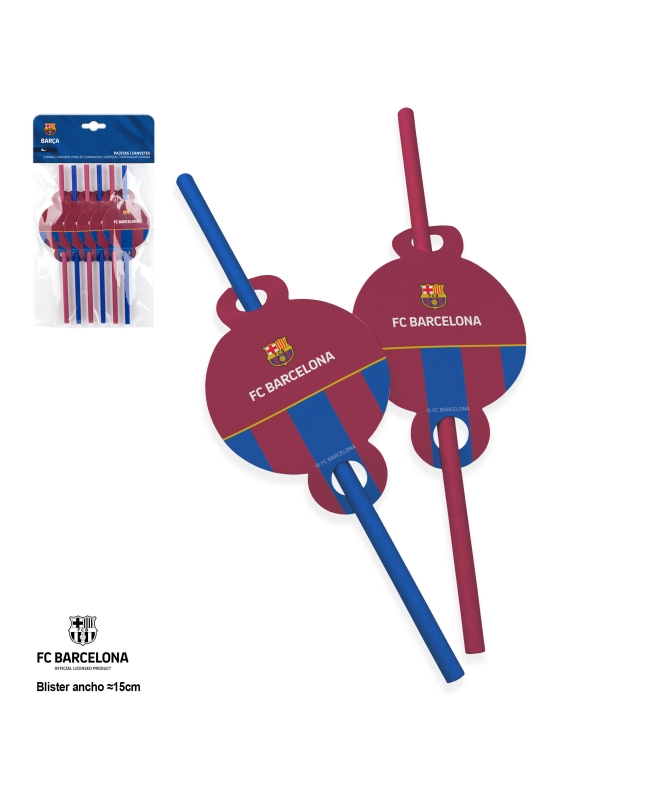 Pajitas Fc Barcelona Escudo Grana ***OFERTA DTO NO ACUMULABLE