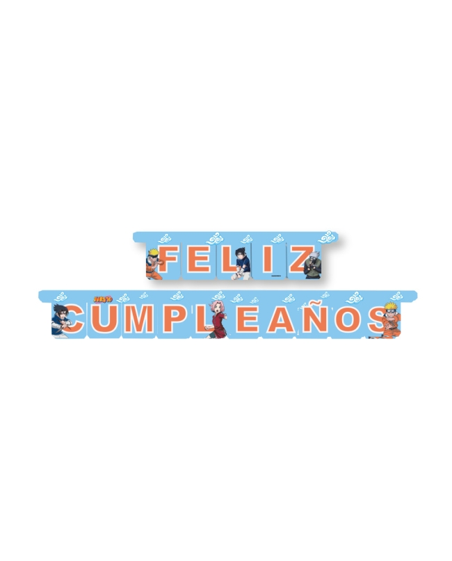 Guirnalda Naruto Feliz Cumpleaños 3m