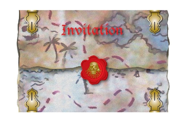 OUTLET: Invitaciones Pirate Red