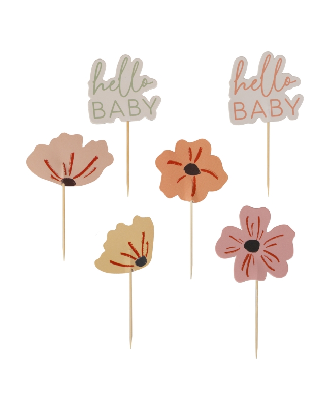 Adornos Pastel Baby Floral Papel ***OFERTA DTO NO ACUMULABLE