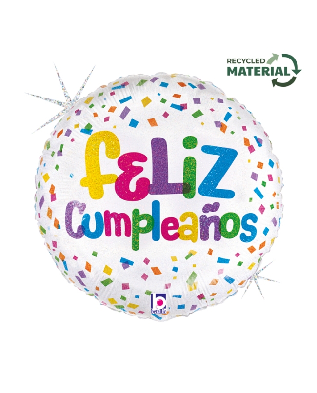 18/46cm Feliz Cumpleaños Confeti (0,015m3)
