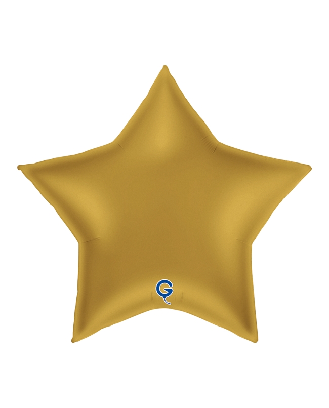 Jumbo Estrella Oro Satin 86X81cm Pkg