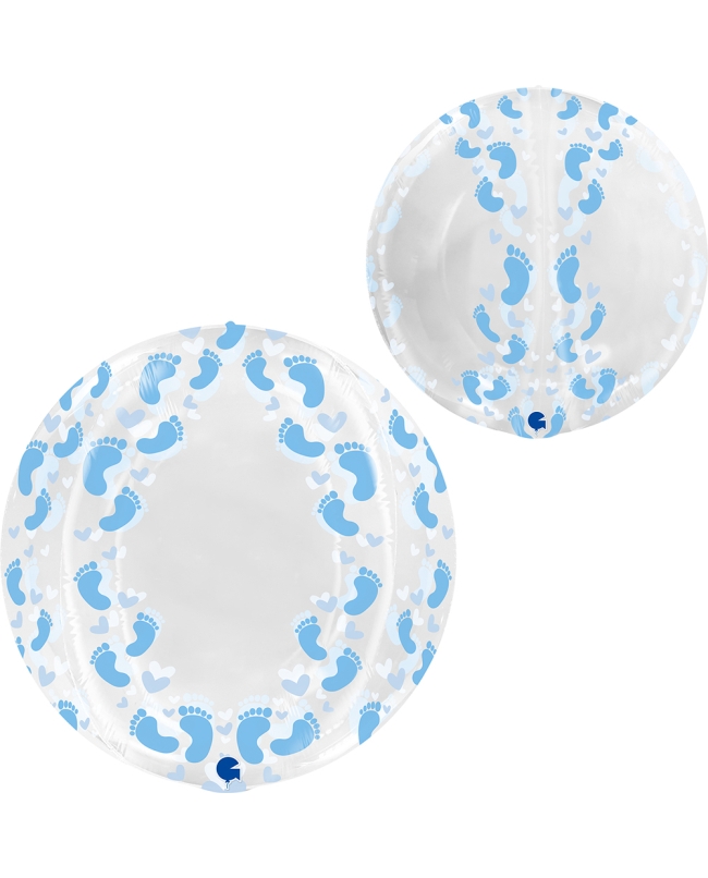 Esfera Burbuja Cristal Pies Azul 48cm No Valv - Pkg (0,063m3)