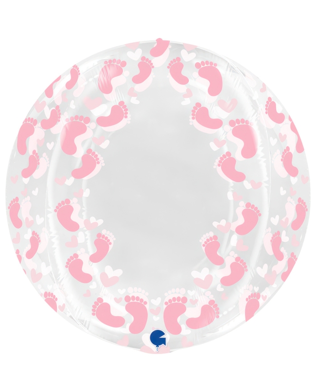 Esfera Burbuja Cristal Pies Rosa 48cm No Valv - No Pkg (0,063m3)