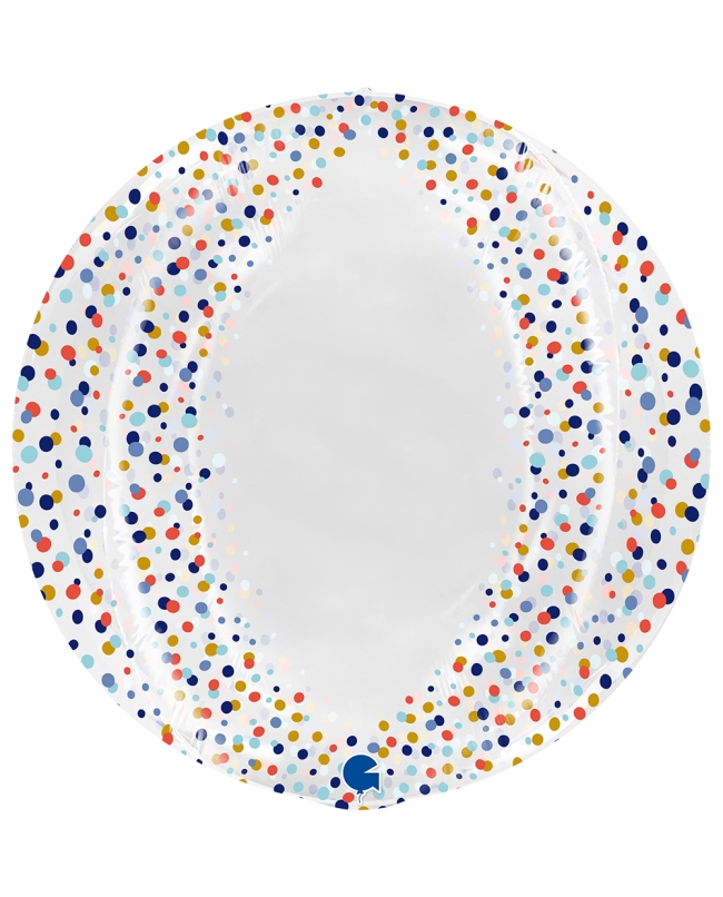 Esfera Burbuja Cristal Confeti 48cm No Valv - No Pkg (0,063m3)