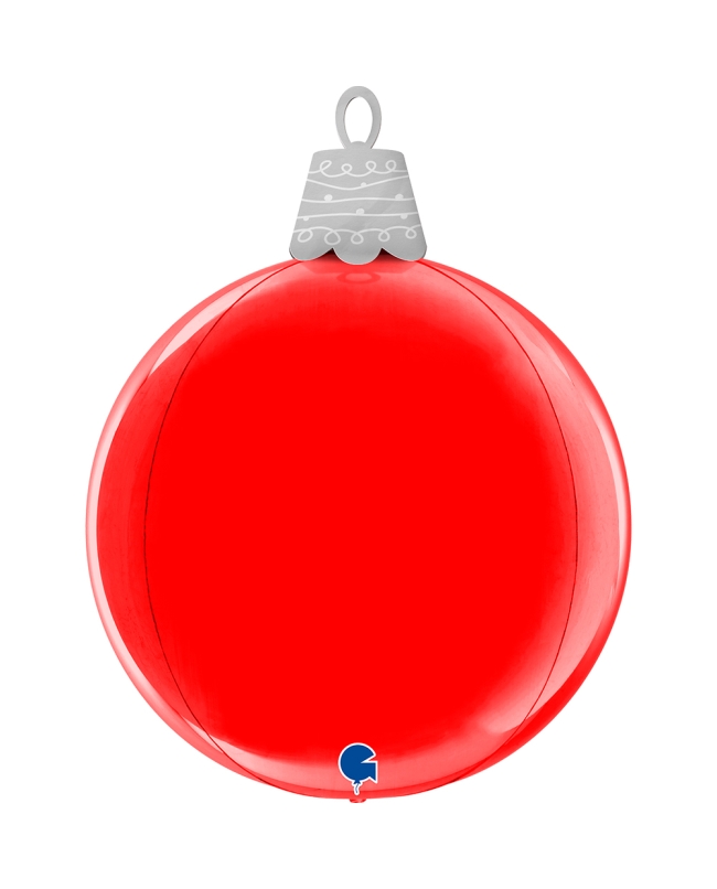 Forma Esfera Bola Navidad Roja 4D 38 X 53 X 38cm (Aire)