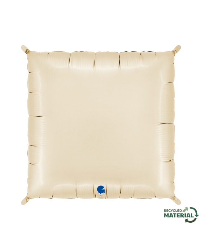 Forma Cuadrado Deco Bicolor Satin Crema Y Chocolate 44 X 44cm (0,041m3)