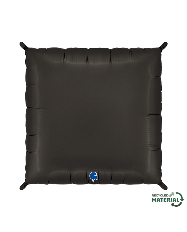 Forma Cuadrado Deco Bicolor Satin Negro Y Champan Platino 44 X 44cm (0,041m3)