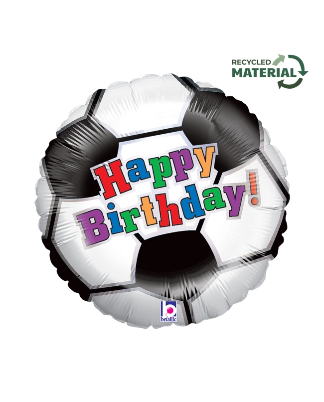 18/46cm Balon Futbol Happy Birthday (0,015m3)