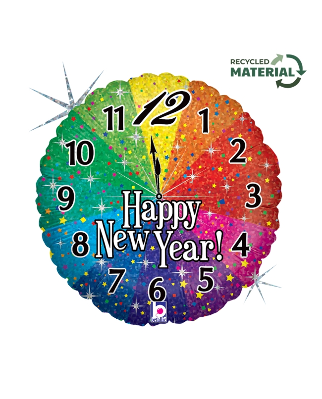 18/46cm Reloj Happy New Year Holog. (0,015m3)