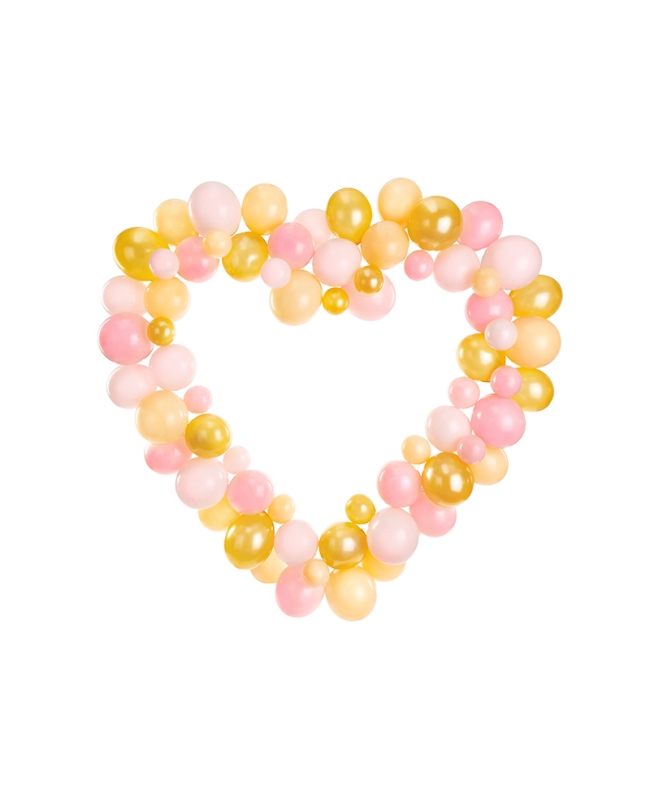 Guirnalda Tira 68 Globos Rosas/Oro 160cm ***OFERTA DTO NO ACUMULABLE