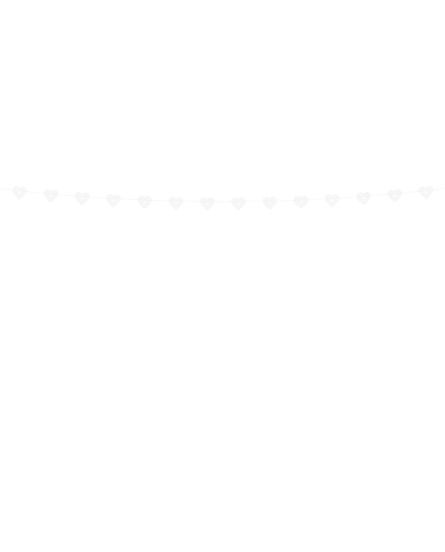 Guirnalda Corazones Blancos 1.8m ***OFERTA DTO NO ACUMULABLE