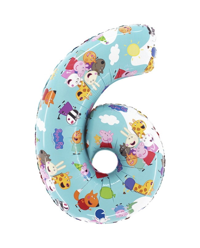 Forma Numero 6 Peppa Pig 49 X 72cm (0,035m3)
