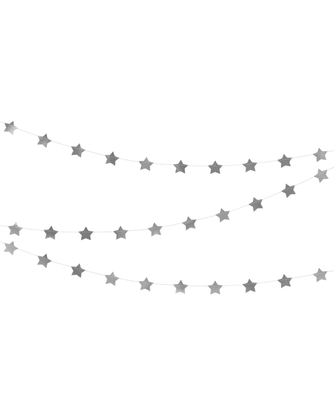 Guirnalda Estrellas Plata 3.6m ***OFERTA DTO NO ACUMULABLE
