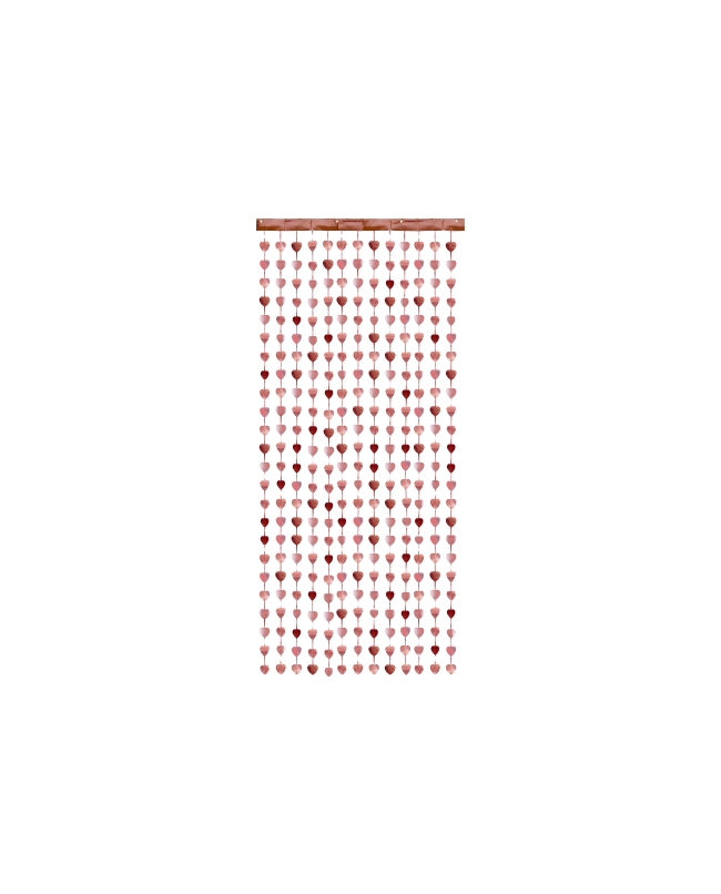 Cortina Corazones Oro Rosa 100 X 245cm ***OFERTA DTO NO ACUMULABLE