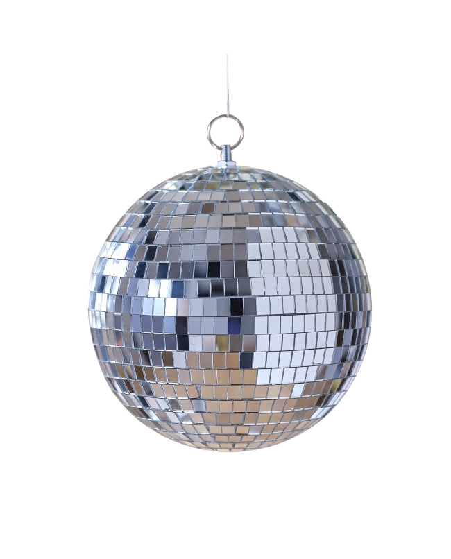 Decoracion Bola Disco Plata Mediana ***OFERTA DTO NO ACUMULABLE