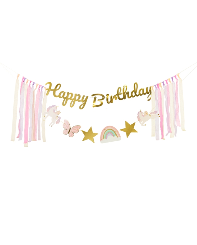 Guirnalda Happy Bday Unicornios 230X17.5cm ***OFERTA DTO NO ACUMULABLE