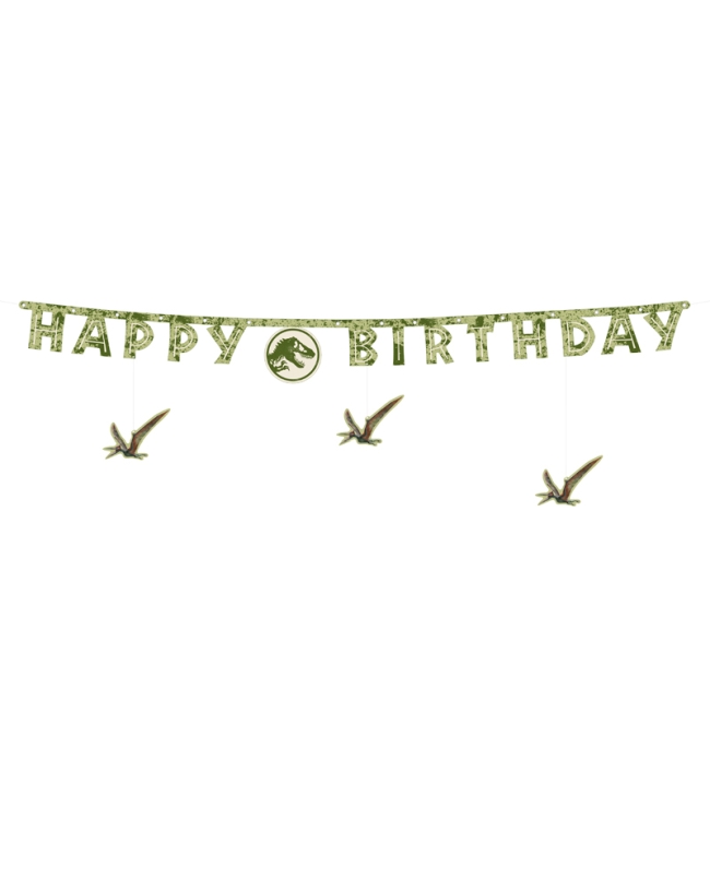 Guirnalda Happy Birthday Jurassic World 45X165cm ***OFERTA DTO NO ACUMULABLE