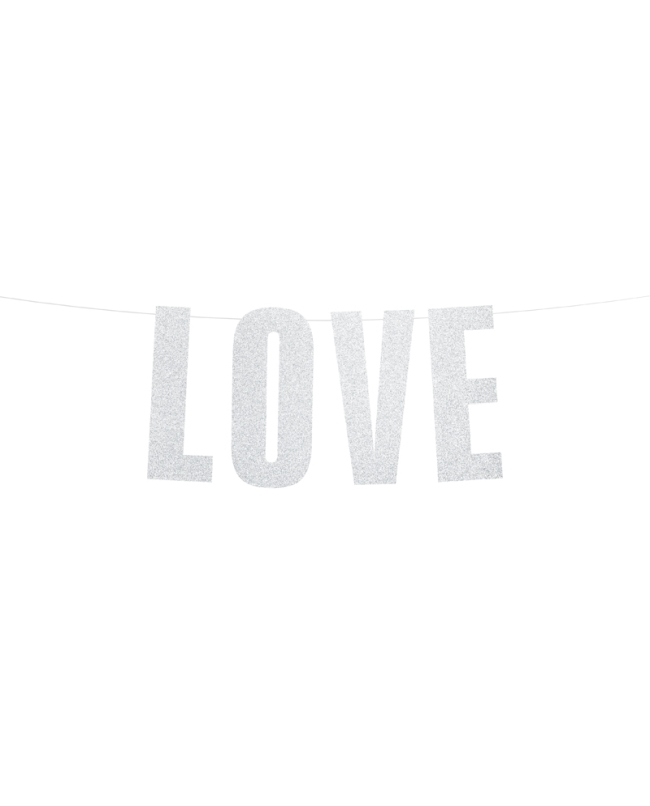 Guirnalda Love Plata 21X55cm ***OFERTA DTO NO ACUMULABLE