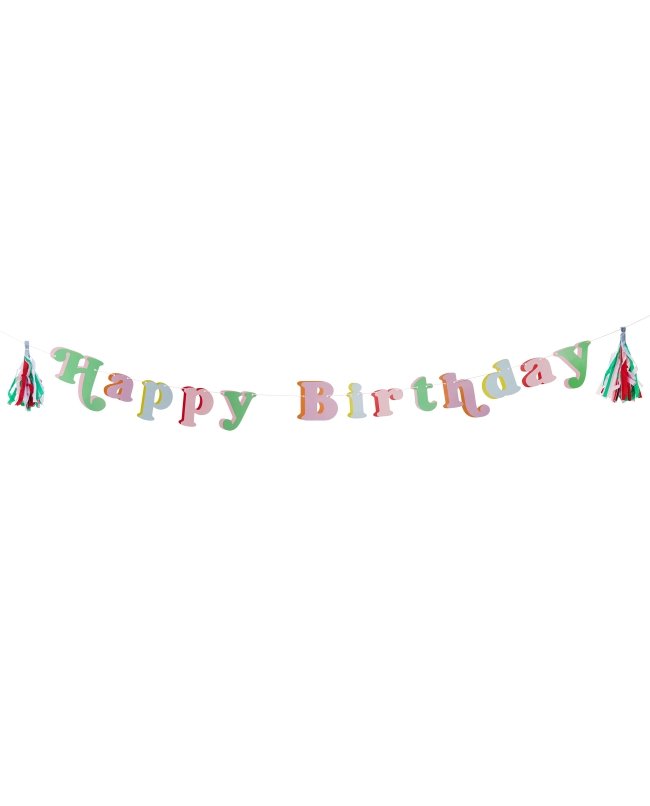 Pancarta Banquete Brillante Happy Bday 2m Carton