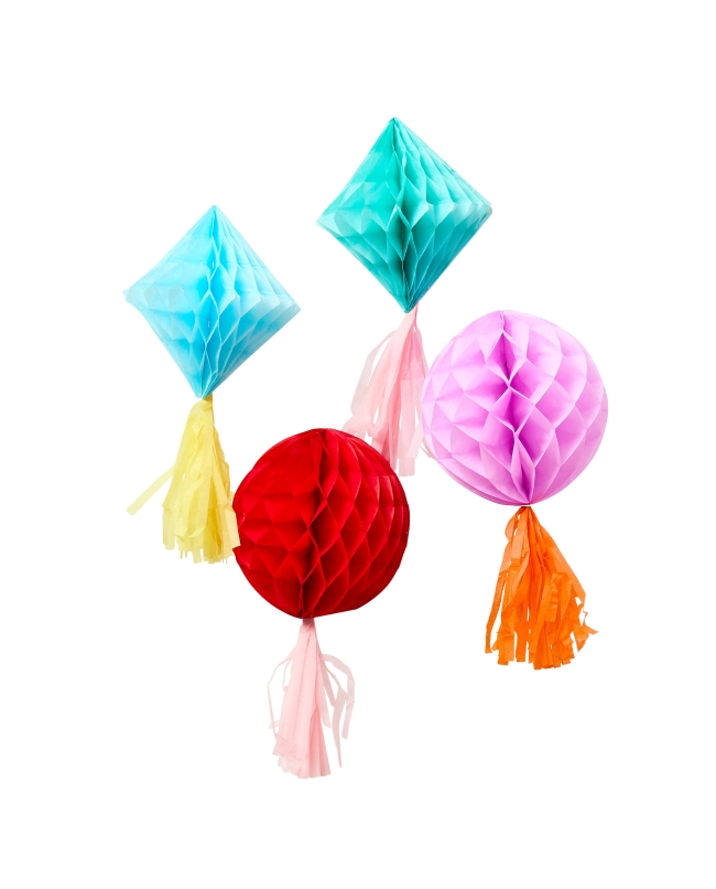 Deco Borlas Nido Abeja Banquete Brillante 18 X 38cm
