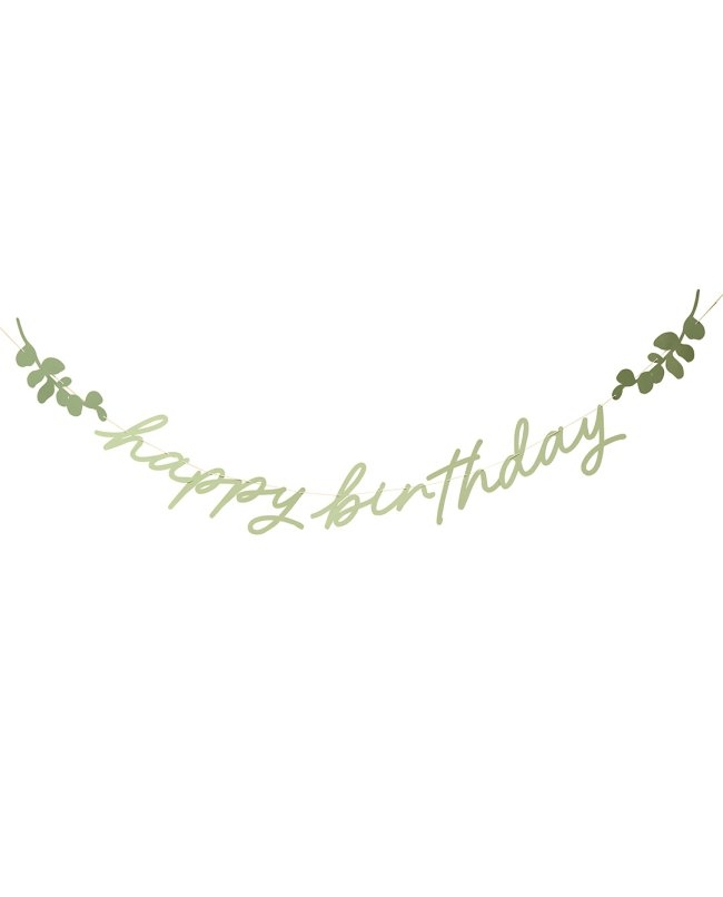 Guirnalda Happy Birthday Botanica 2m Carton