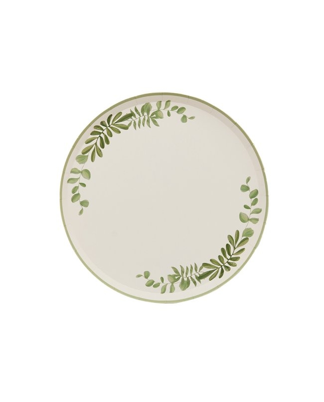 Platos Papel Peq. Botanica