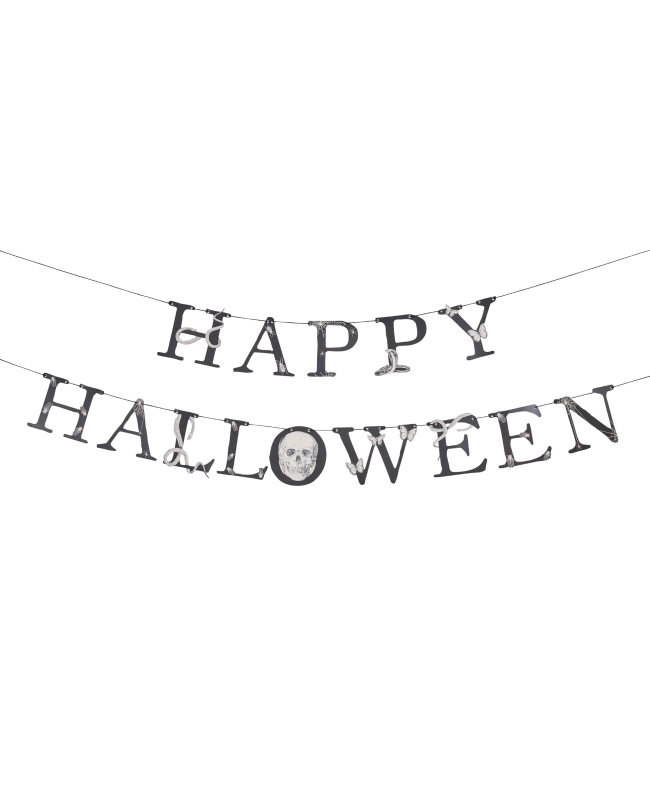 Guirnalda Calaveras Happy Halloween X2 2m Carton