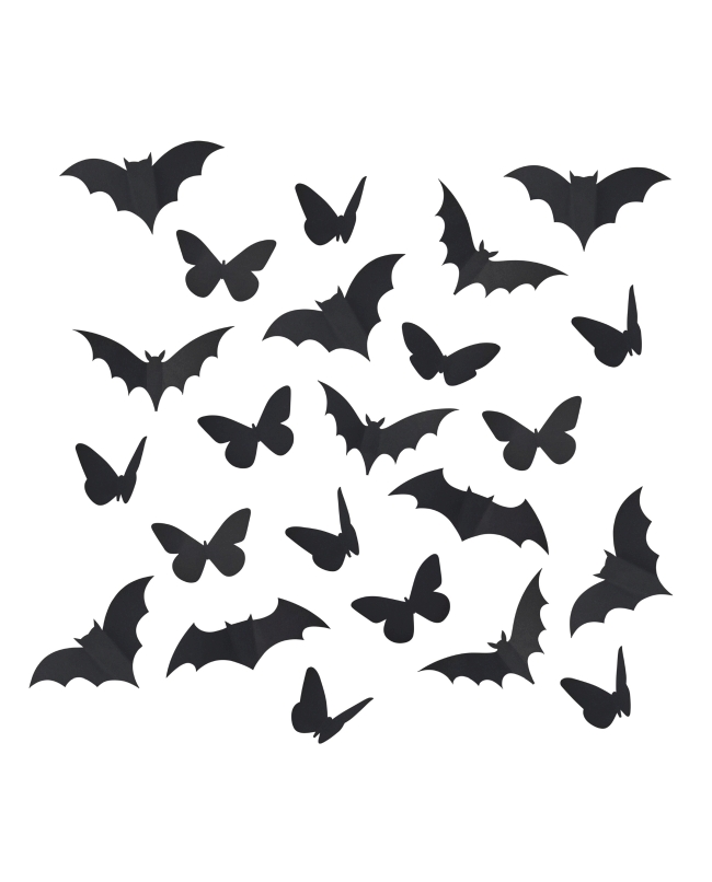 Murcielagos Y Mariposas 3D Papel