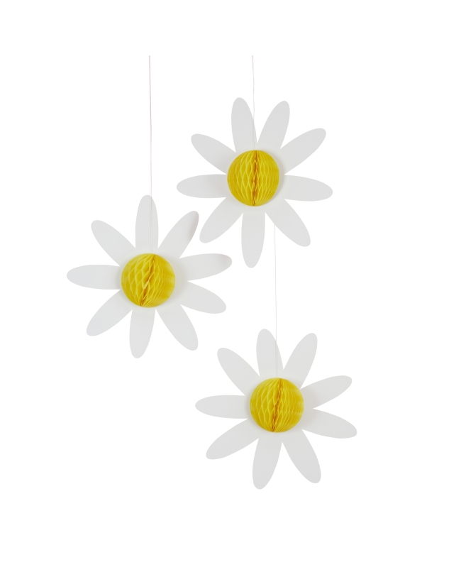 Decoracion Nido Abeja Margarita 30 X 30cm