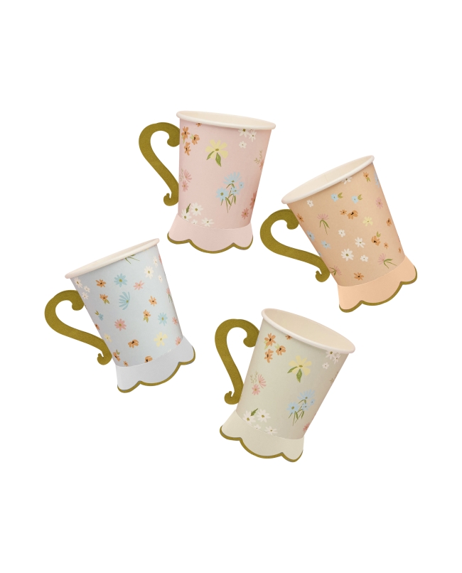Vasos Taza Papel 250ml Fiesta Te 9,5 X 8cm
