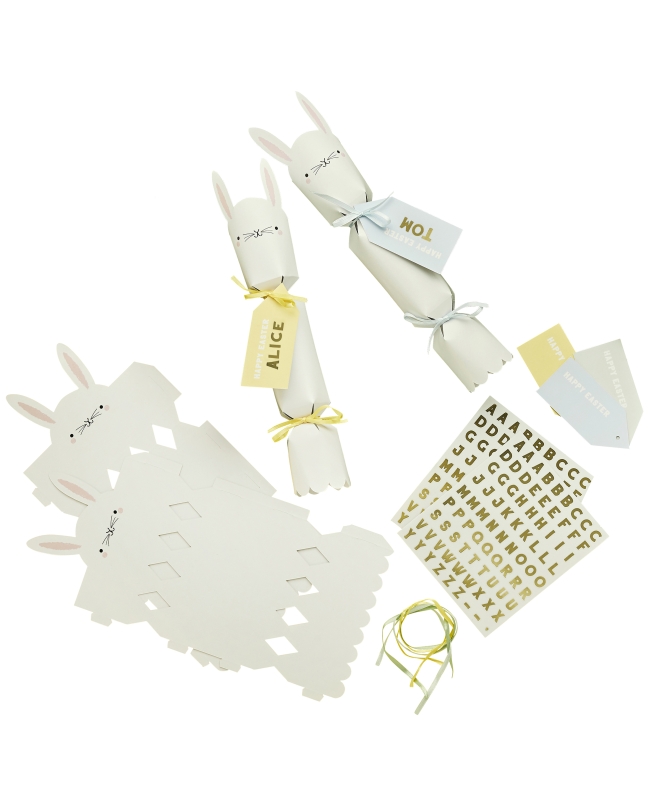 Crackers Diy Conejo Pascua Personalizables 4 X 28,5cm