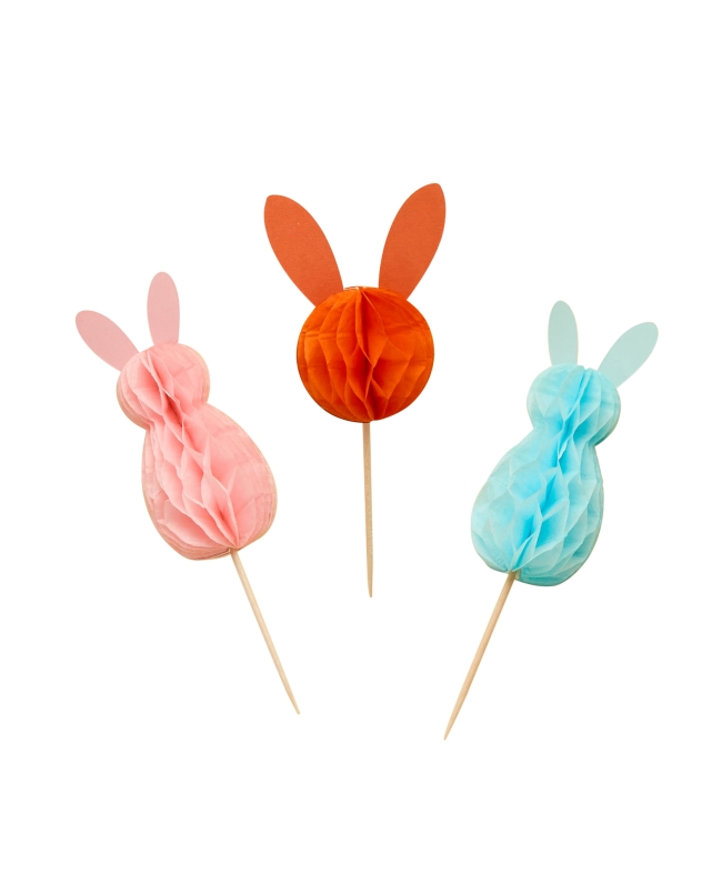 Pinchos Conejo Panal Abeja 3 X 8cm