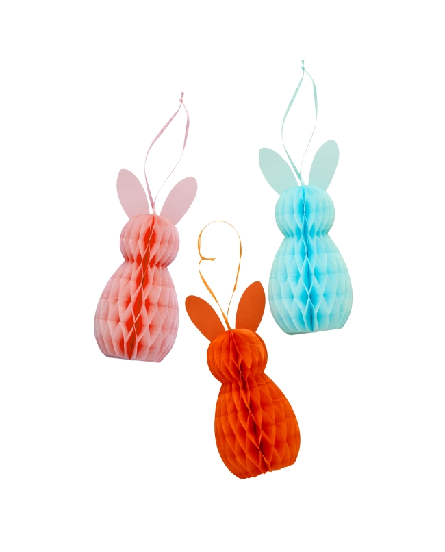 Decoracion Nido Abeja Conejo 10 X 24cm