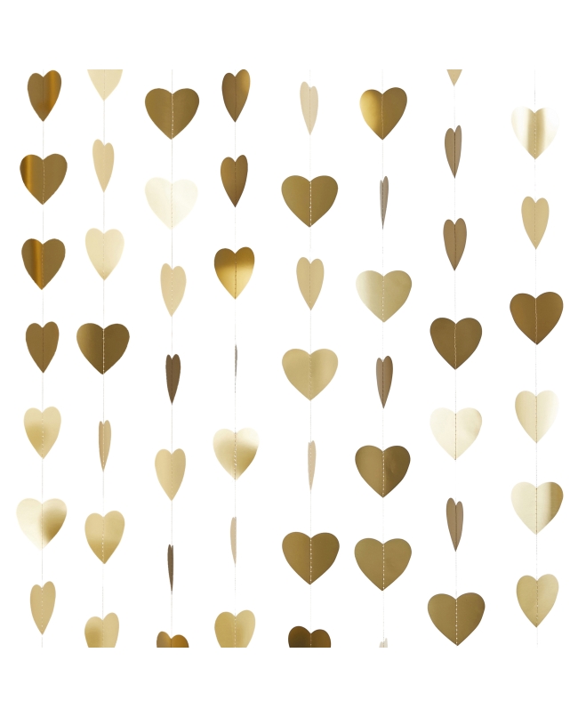Deco Tira Corazones Oro 7 X 7cm X 20m